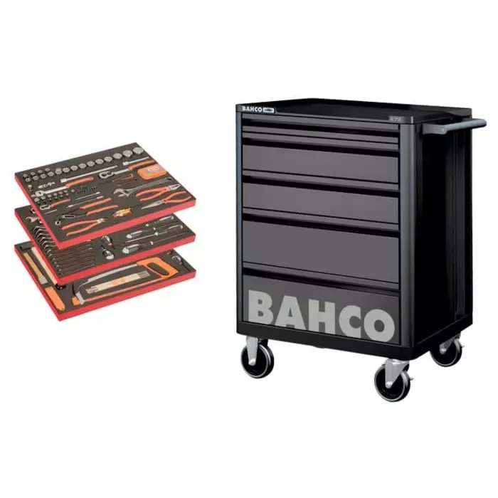 Bahco 5 Shelf Trolley 952 x 510 x 782 mm 30 Kg Load, BASIC