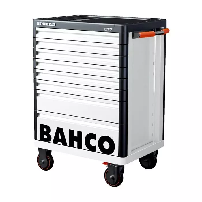 Bahco 8 Shelf Trolley 976 x 510 x 820 mm 45 Kg Load, 1477K8WHITE