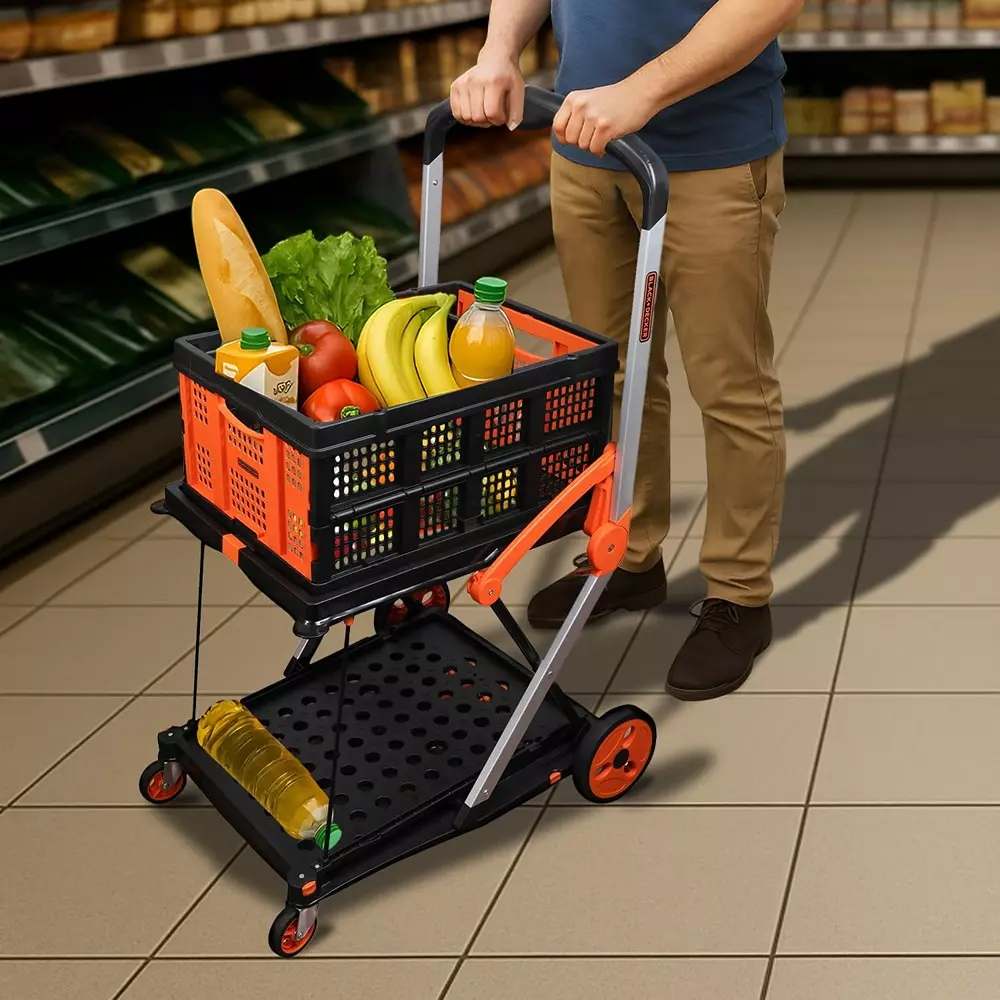 blackdecker-folding-double-level-cart-trolley-with-20-kg-upper-deck-and-40-kg-lower-deck-load-capacity-and-aluminium-body-bxwt-h204