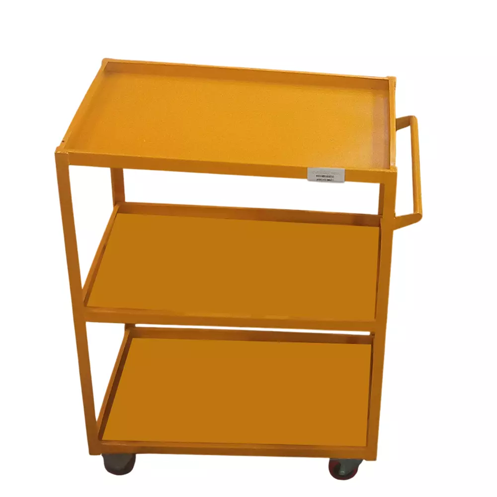 Rimsha Material Handling Platform Trolley Yellow 1200x600x900 mm with 400 Kg Load Capacity