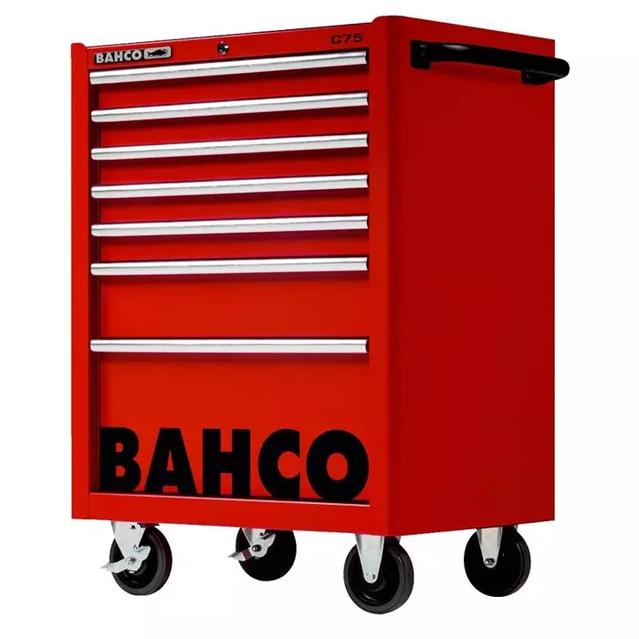 Bahco 7 Shelf Trolley 956 x 501 x 763 mm 30 Kg Load, 1475K7RED