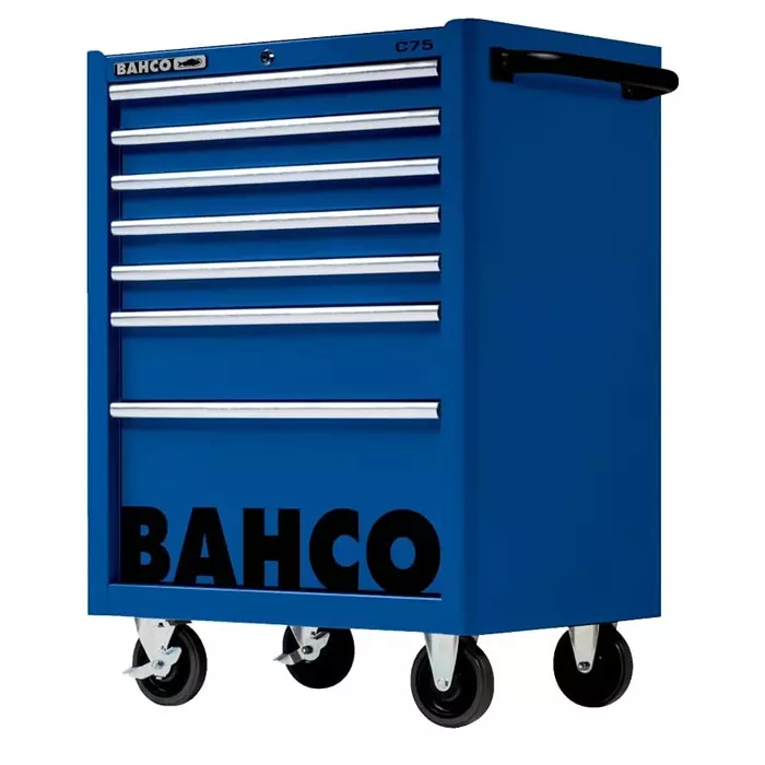 Bahco 7 Shelf Trolley 956 x 501 x 763 mm 30 Kg Load, 1475K7BLUE