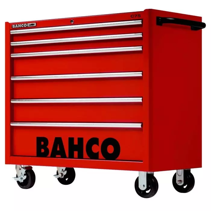 Bahco 6 Shelf Trolley 986 x 501 x 1100 mm 30 Kg Load, 1475KXL6RED