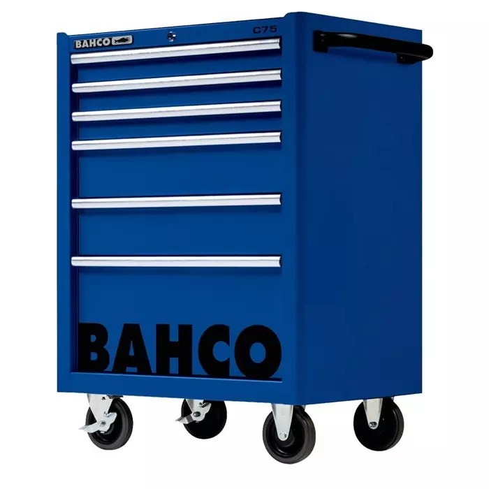 Bahco 6 Shelf Trolley 956 x 501 x 763 mm 30 Kg Load, 1475K6BLUE