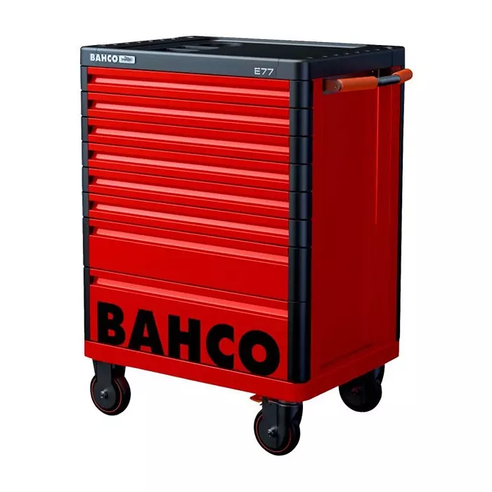 Bahco 8 Shelf Trolley 976 x 510 x 820 mm 45 Kg Load, 1477K8RED