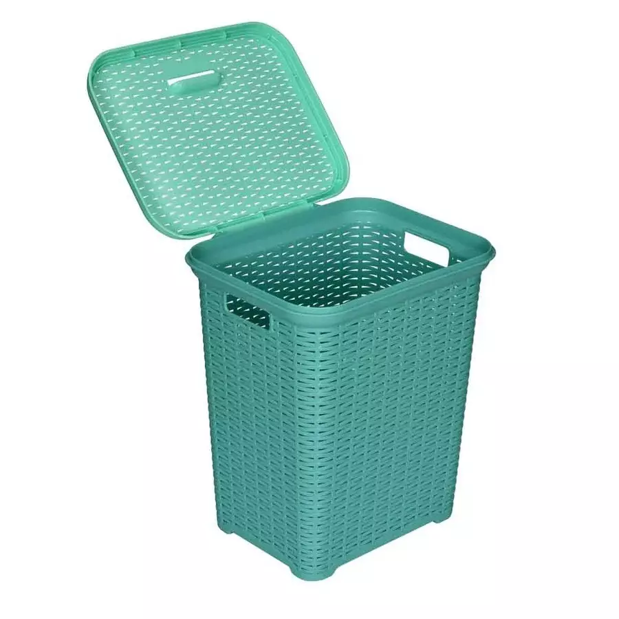 nilkamal-elegance-laundry-basket-35-l-storage-capacity-sapphire-blue-sea-blue-color