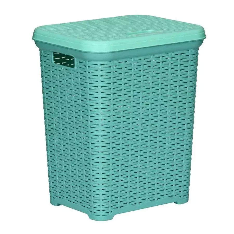 nilkamal-elegance-laundry-basket-35-l-storage-capacity-sapphire-blue-sea-blue-color