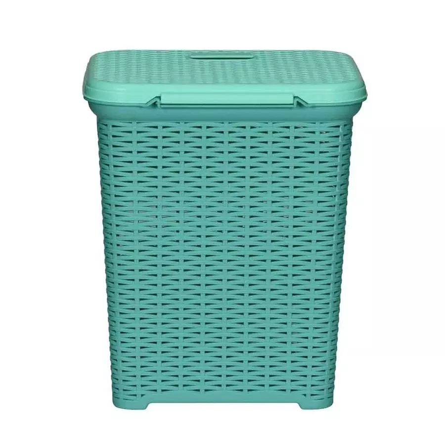nilkamal-elegance-laundry-basket-35-l-storage-capacity-sapphire-blue-sea-blue-color