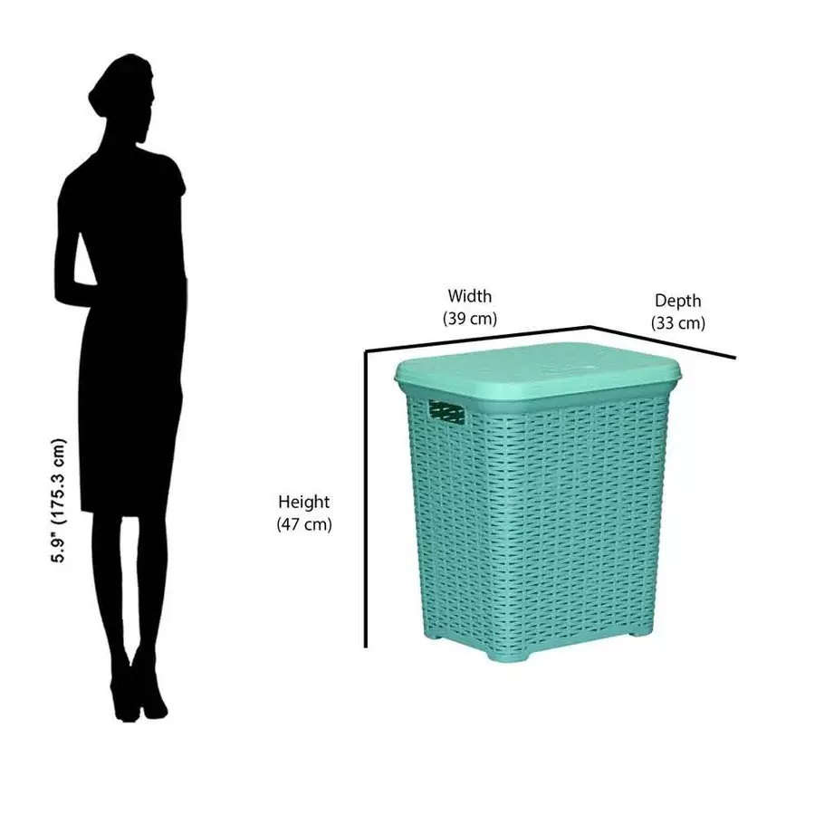 nilkamal-elegance-laundry-basket-35-l-storage-capacity-sapphire-blue-sea-blue-color