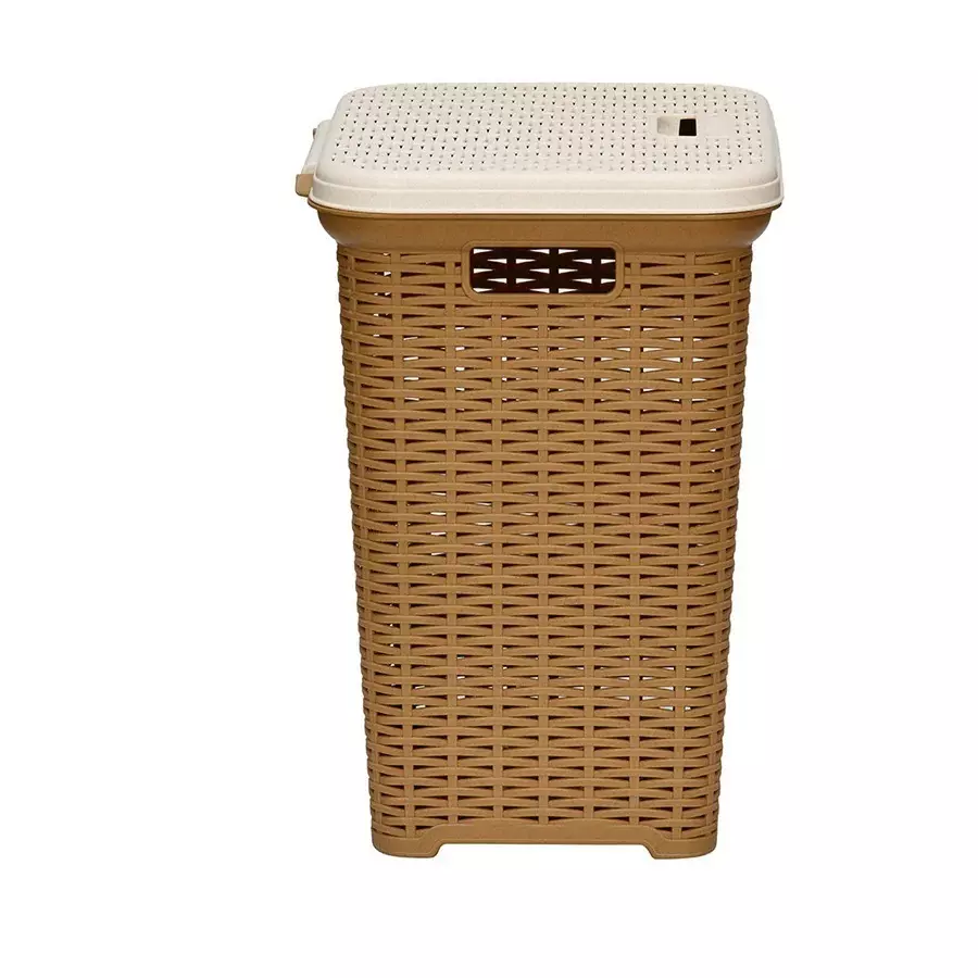 nilkamal-elegance-laundry-basket-35-l-storage-capacity-sandy-brown-marble-cream-color