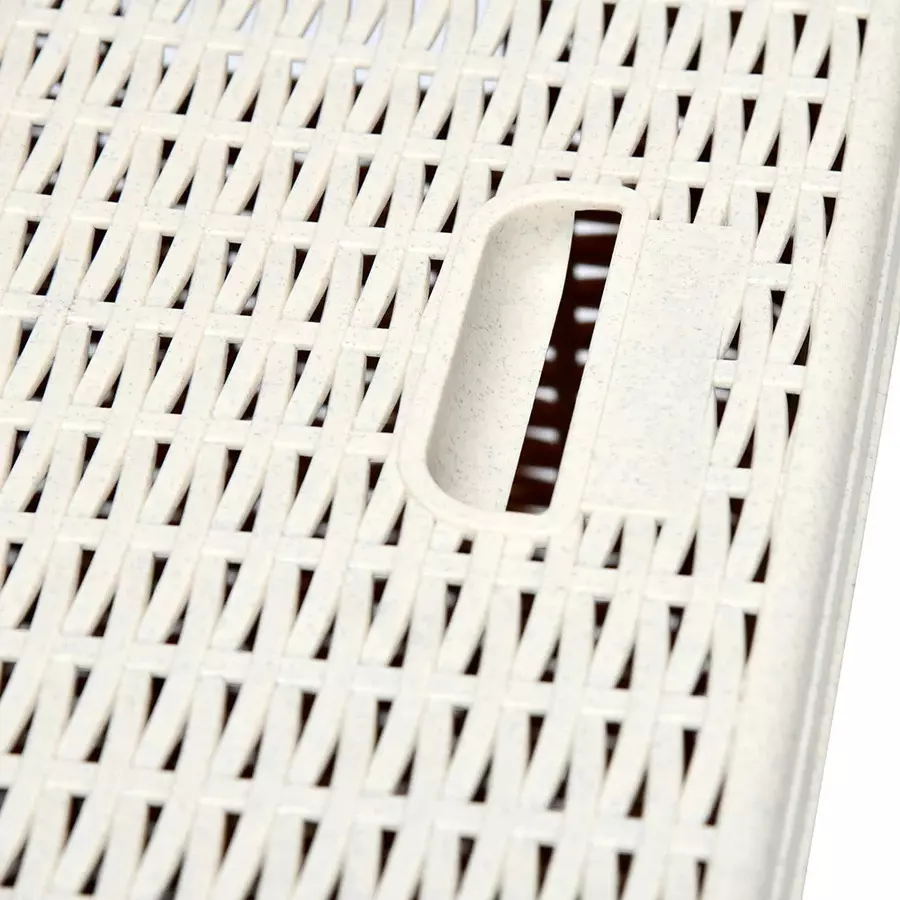 nilkamal-elegance-laundry-basket-35-l-storage-capacity-sandy-brown-marble-cream-color