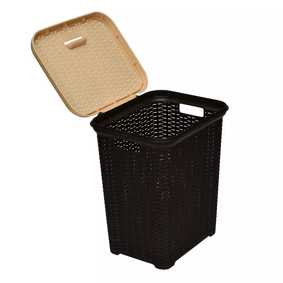nilkamal-elegance-laundry-basket-35-l-storage-capacity-season-rust-brown-marble-beige-color