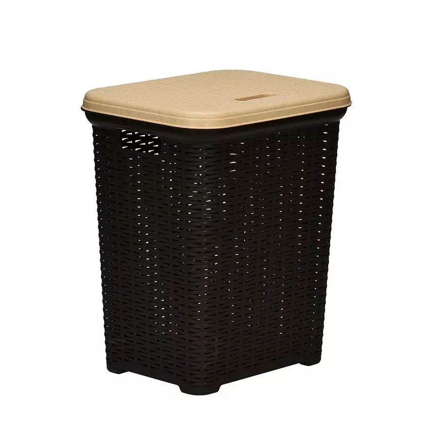 nilkamal-elegance-laundry-basket-35-l-storage-capacity-season-rust-brown-marble-beige-color