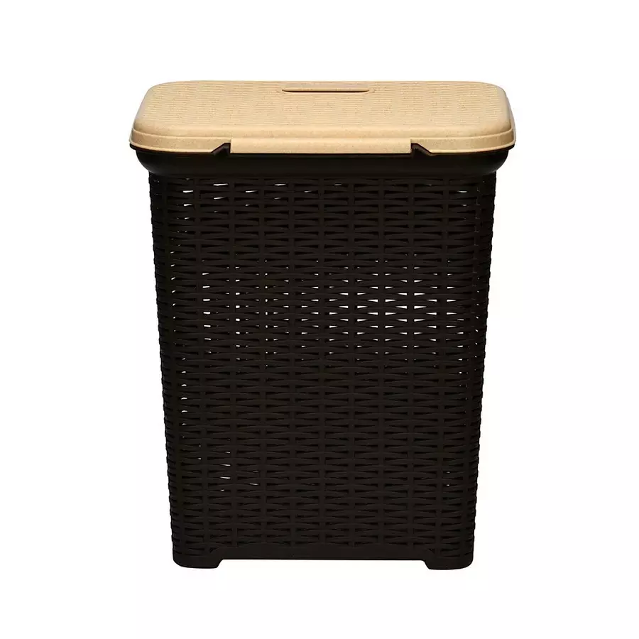 nilkamal-elegance-laundry-basket-35-l-storage-capacity-season-rust-brown-marble-beige-color