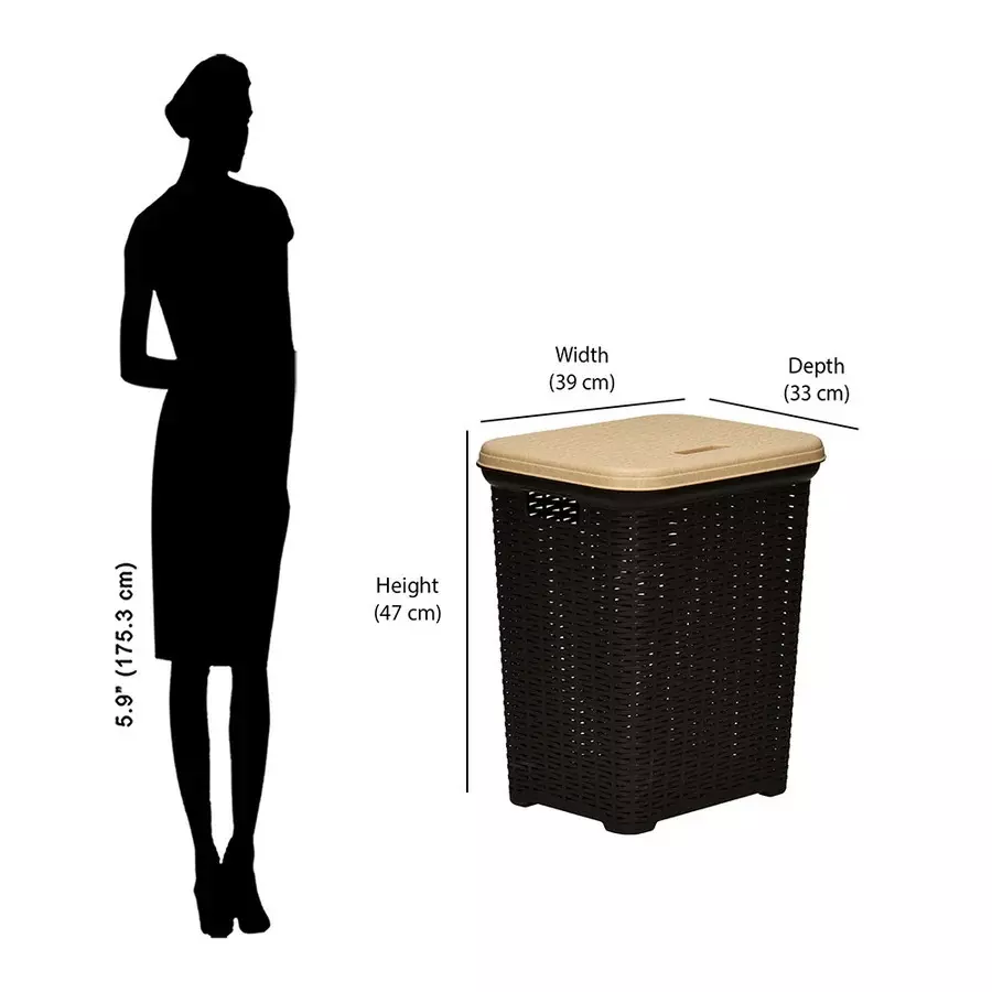 nilkamal-elegance-laundry-basket-35-l-storage-capacity-season-rust-brown-marble-beige-color
