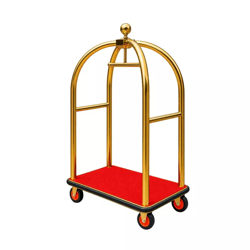 Mahalaxmi Industries Gold Bell Trolley Stainless Steel 250 to 300 Kg Load Capacity 838.2 mm (33 Inch) Length