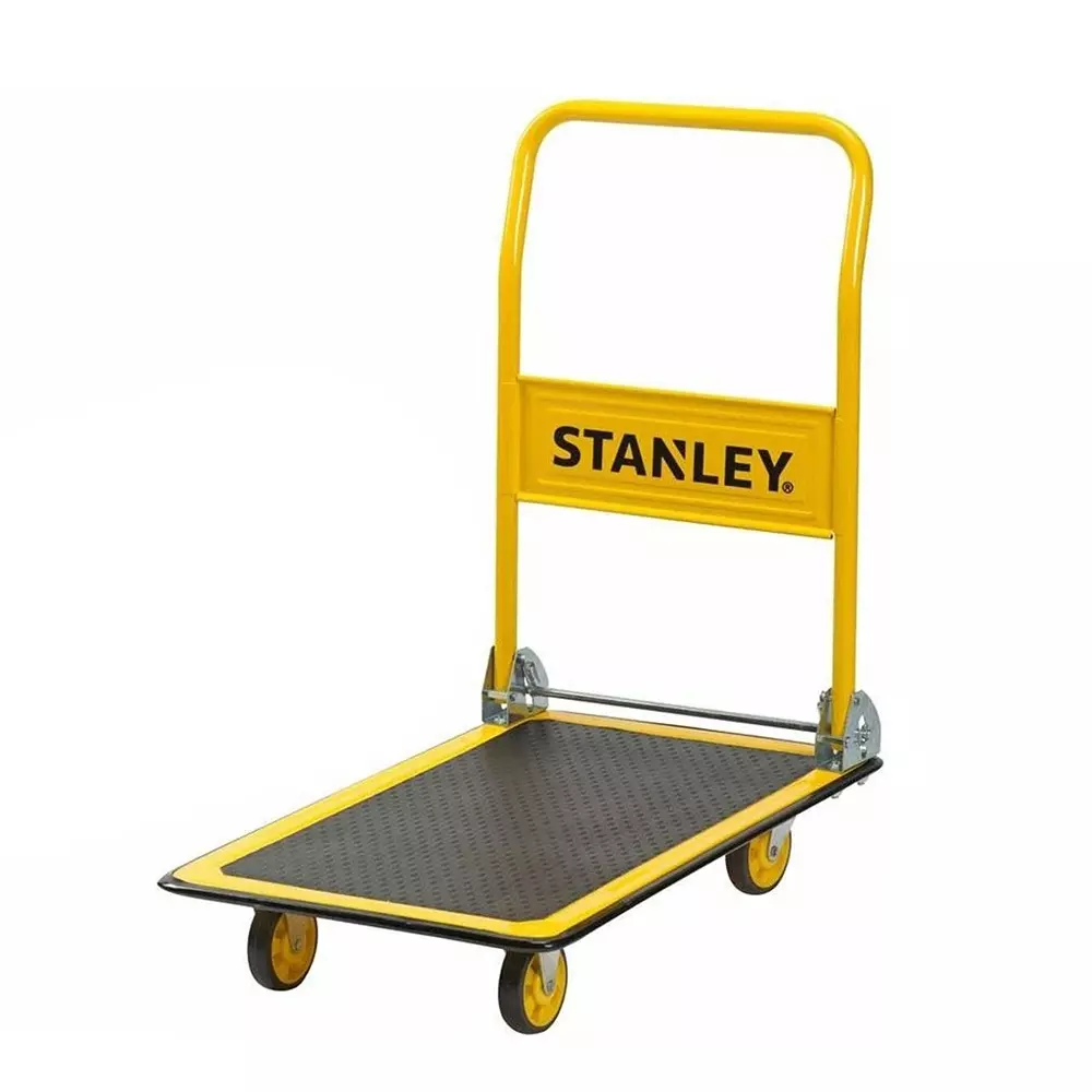 STANLEY 300kg Steel Black & Yellow Portable Foldable Platform Trolley, SXWT-PC528