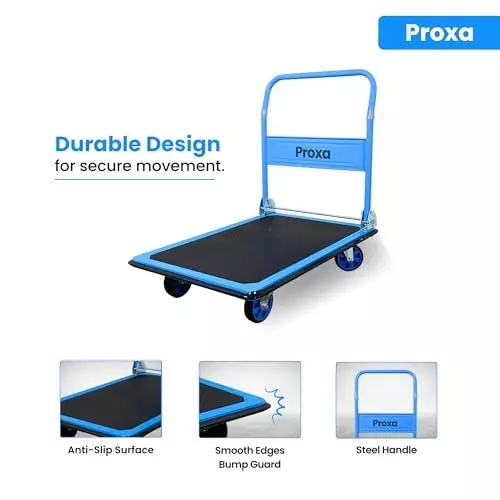Proxa Platform Truck 300 Kg Capacity Alloy Steel Caster without Bearings, PXA-SPC300