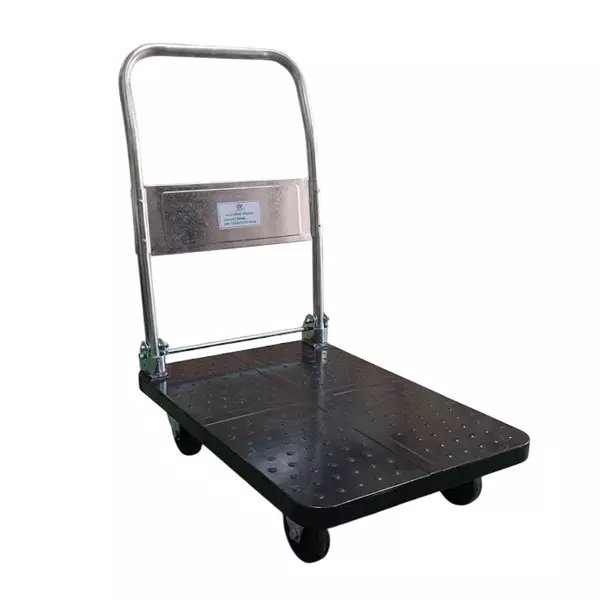 Bajrangi Foldable Platform Trolley Mild Steel Black 200 Kg Capacity and 730x480 mm Size
