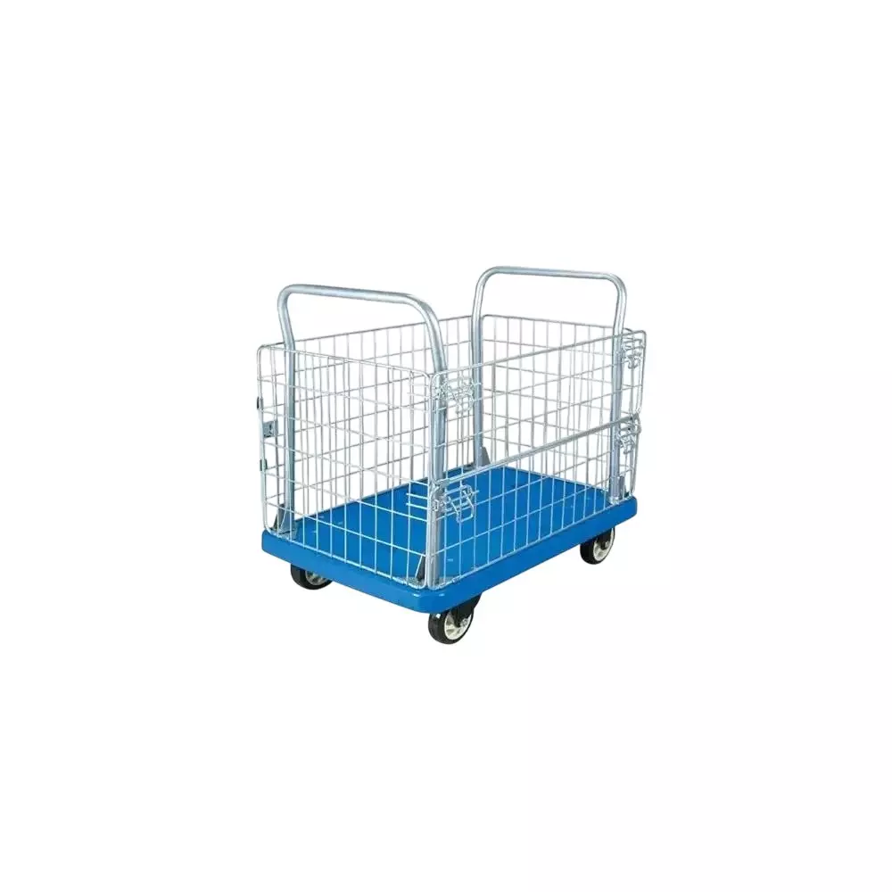 BIGAPPLE Platform Cage Trolley 300 Kg Capacity 90x60 cm Red & Black with Wheels, TRL Cage 300