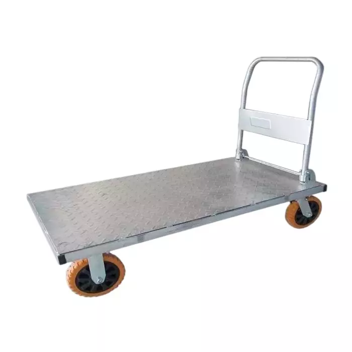 BIGAPPLE Platform Trolley 700 Kg Capacity 120x66 cm Silver with Wheels, TRL SPH IT 700(Silver)