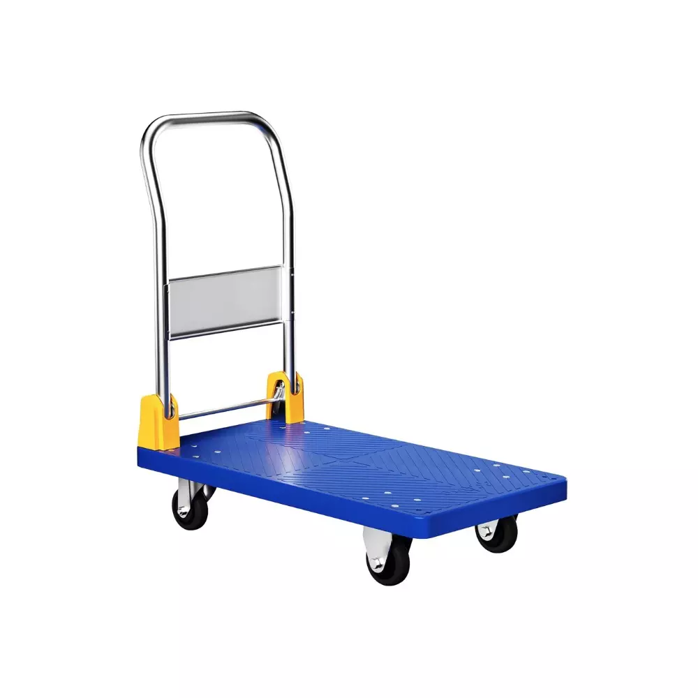 GENERIC Foldable Platform Trolley High-Grade HDPE 200 Kg Load Capacity for Warehouse, Home, Office & Retail Use, TPT-200