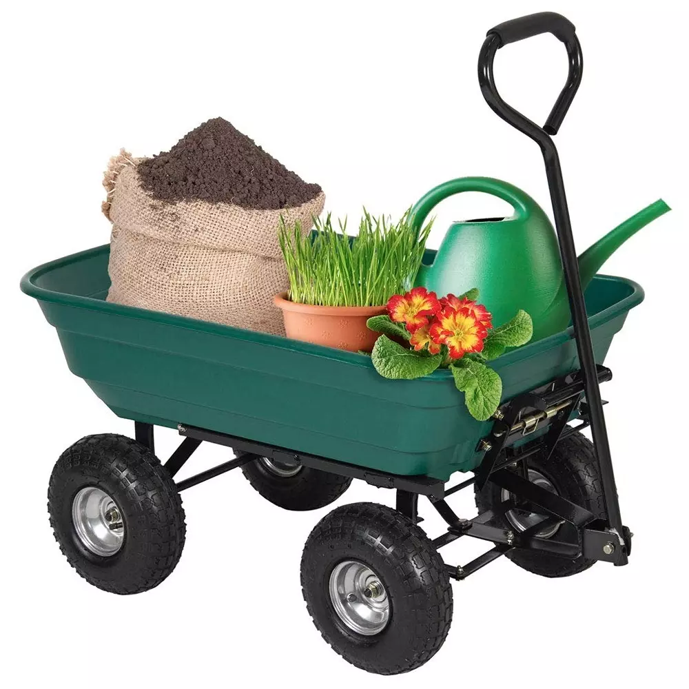 bigapple-dump-cart-trolley-plastic-250-kg-load-capacity-250-mm-10-inch-wheel-size-green