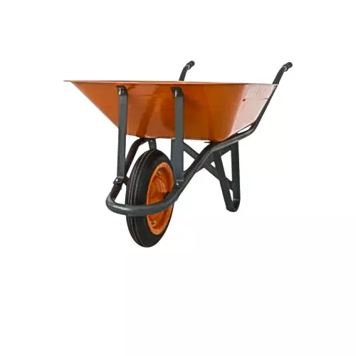 Agrolift Hand Trolley Single Tyre Wheelbarrow with Bearing 170 Kg Load Capacity 75 L Water Capacity for Industrial Use, SHT-SH