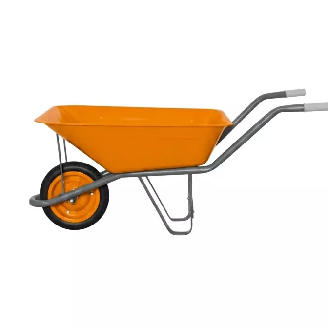 Agrolift Hand Trolley Single Tyre Wheelbarrow with Bearing 170 Kg Load Capacity 75 L Water Capacity for Industrial Use, SHT-SH