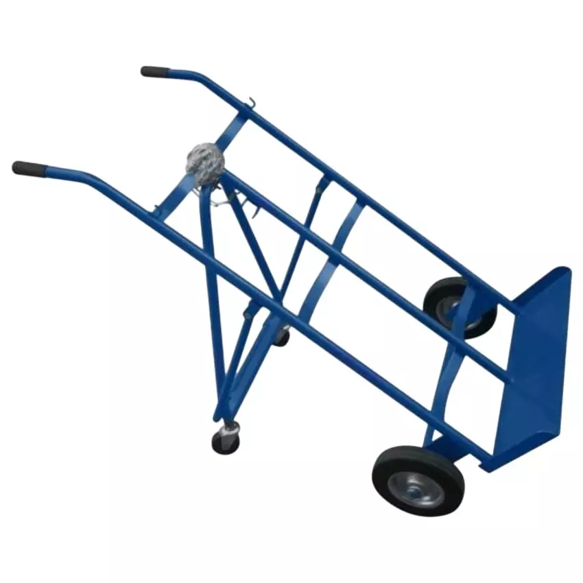 Excmach Double Cylinder Trolley Stainless Steel Hand Operated for Material Handling