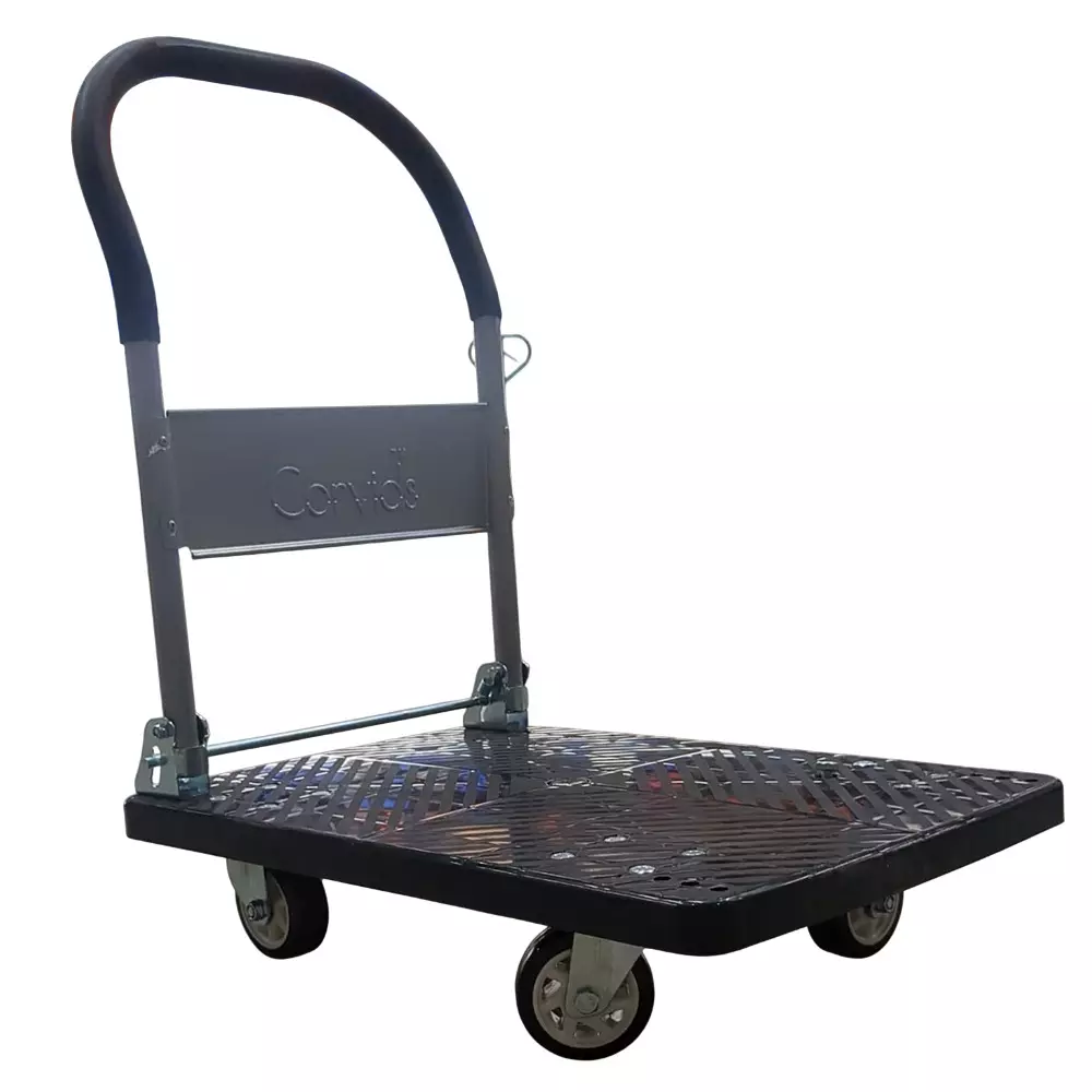 Corvids 200 Kg Plastic Folding Platform Trolley with 360° Rotating Wheels CPT-PL200