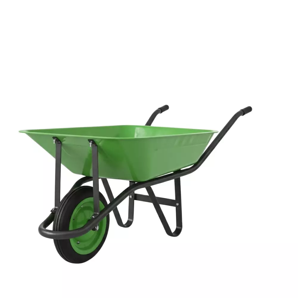 Agrolift Hand Trolley Single Tyre Wheelbarrow with Bearing 120 Kg Load Capacity 75 L Water Capacity for Industrial Use, SHT -SL