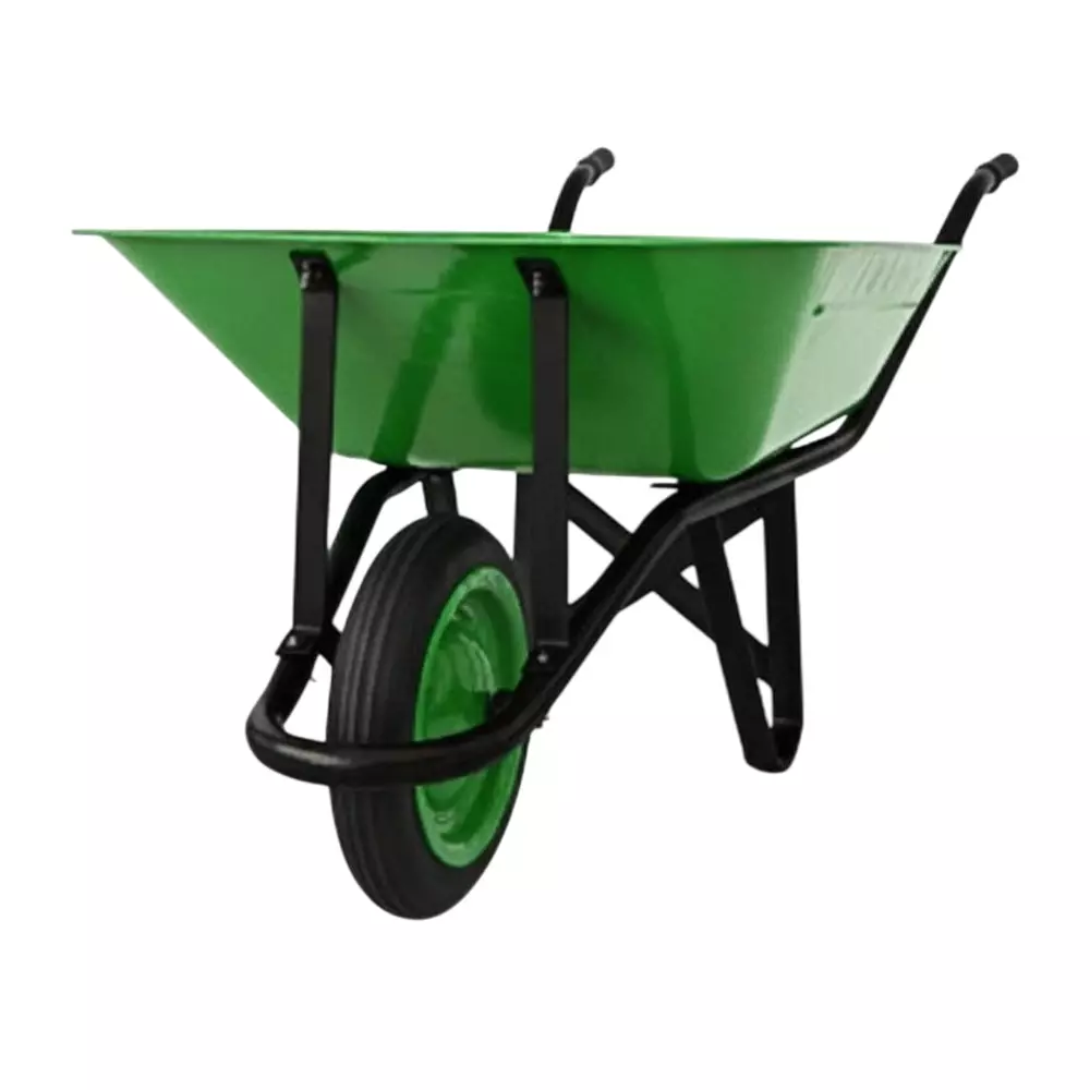 Agrolift Hand Trolley Single Tyre Wheelbarrow with Bearing 120 Kg Load Capacity 75 L Water Capacity for Industrial Use, SHT -SL