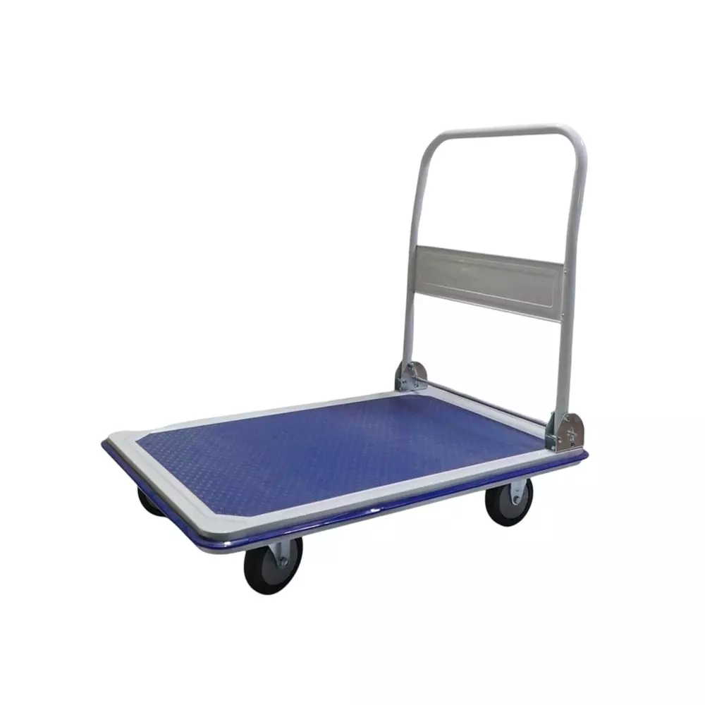 BIGAPPLE Foldable Platform Trolley 150 Kg Capacity 75x48 cm Blue with Wheels, TRL SPH MT 150