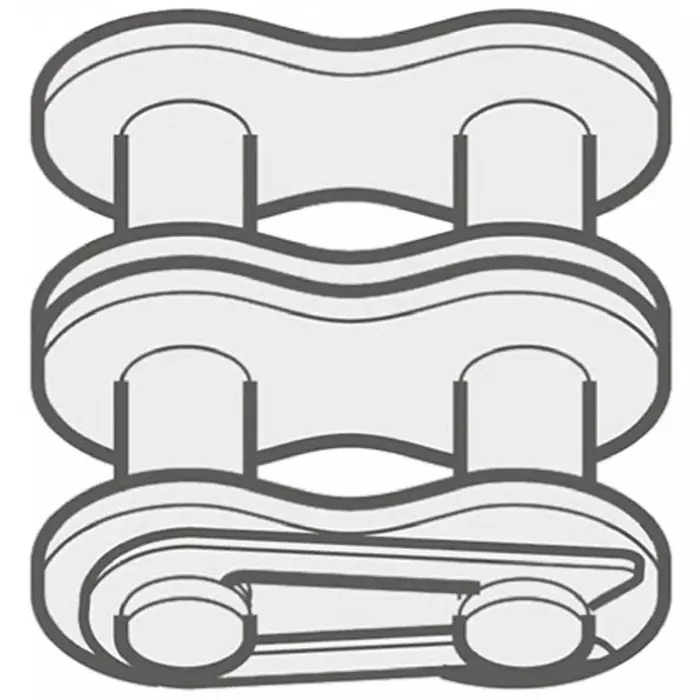 Renold (Blue Box) 50-2 Offset Link Steel Roller Chain Link, 50A2S26B25 (Pack of 5)