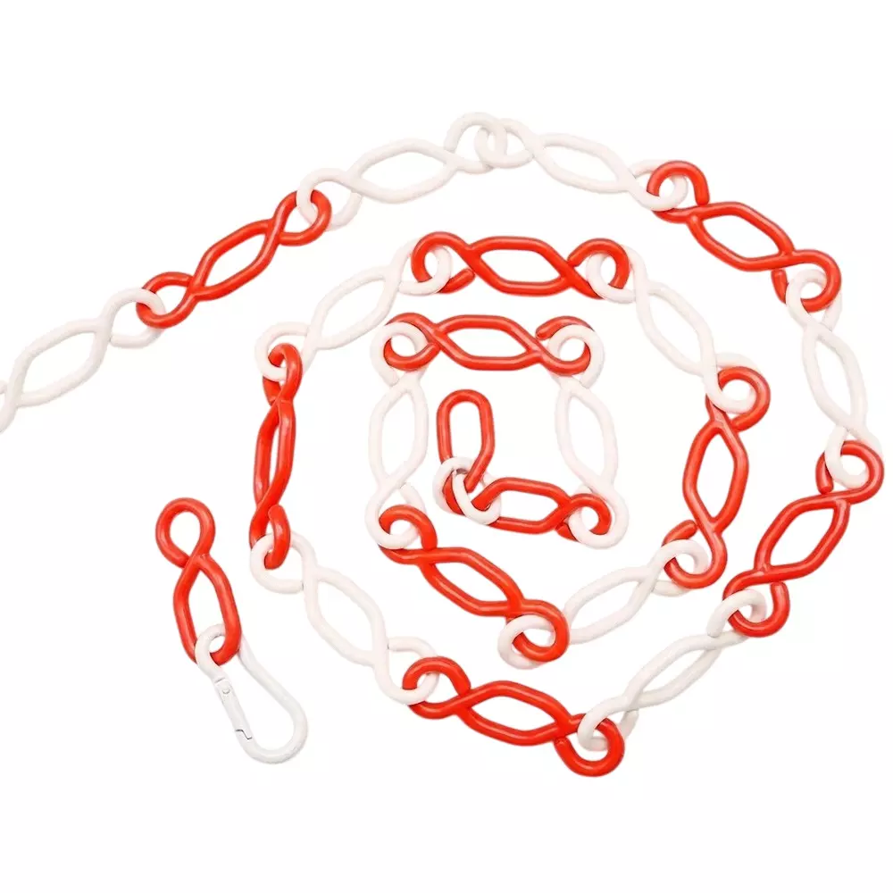 BHI Safety Chain Plastic Red & White 5 m Length for Traffic Cone