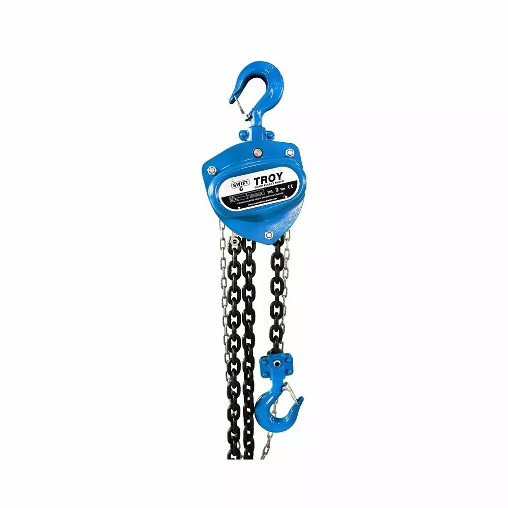 SWIFT Troy Chain Pulley Block 3000 Kg (3 Ton) Lifting Capacity 1 No. of Fall 3 m Lifting Height