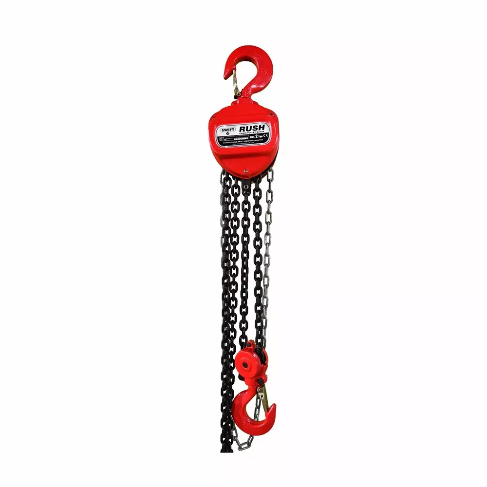 SWIFT Rush Chain Pulley Block 2000 Kg (2 Ton) Lifting Capacity 2 No. of Fall 3 m Lifting Height