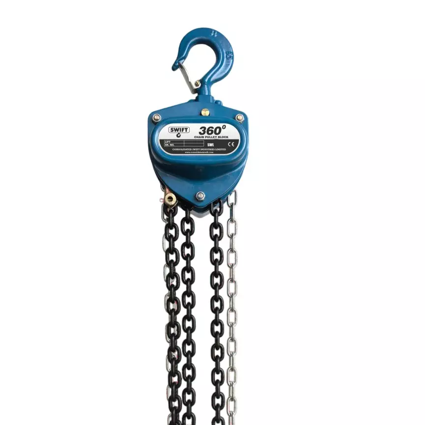 SWIFT 360° Chain Pulley Block 3000 Kg (3 Ton) Lifting Capacity 1 No. of Fall 3 m Lifting Height