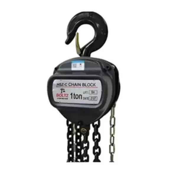 boltz-corporation-chain-pulley-block-1-ton-lifting-capacity-with-6-m-standard-lift-6-mm-load-chain-hsz-c