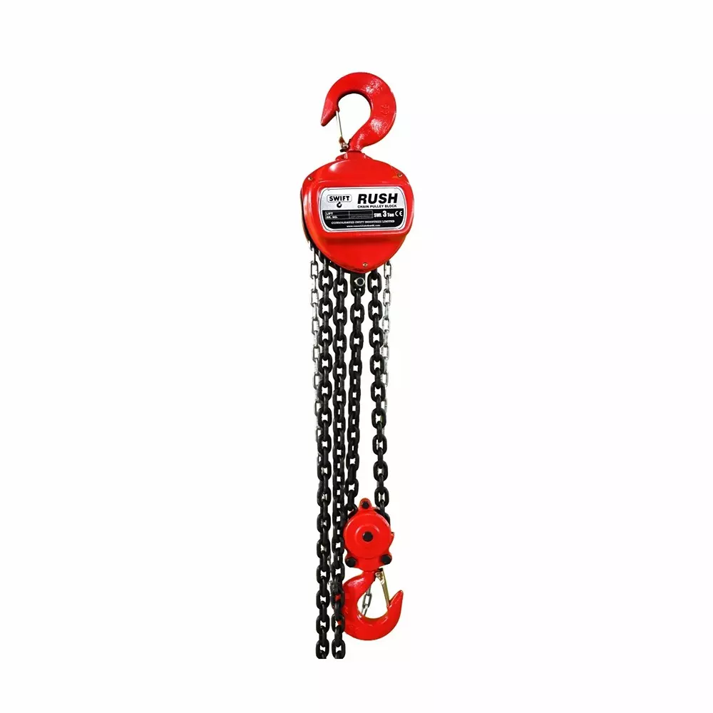 SWIFT Rush Chain Pulley Block 3000 Kg (3 Ton) Lifting Capacity 2 No. of Fall 3 m Lifting Height