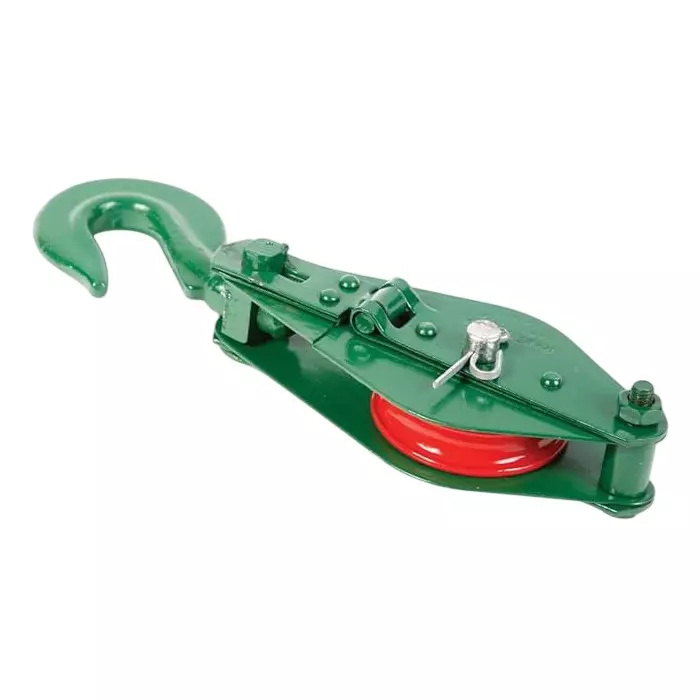 Fetter Single Block Snatch Pulley Alloy Steel 5 Ton (5000 Kg) Capacity Green for Indutrial Use