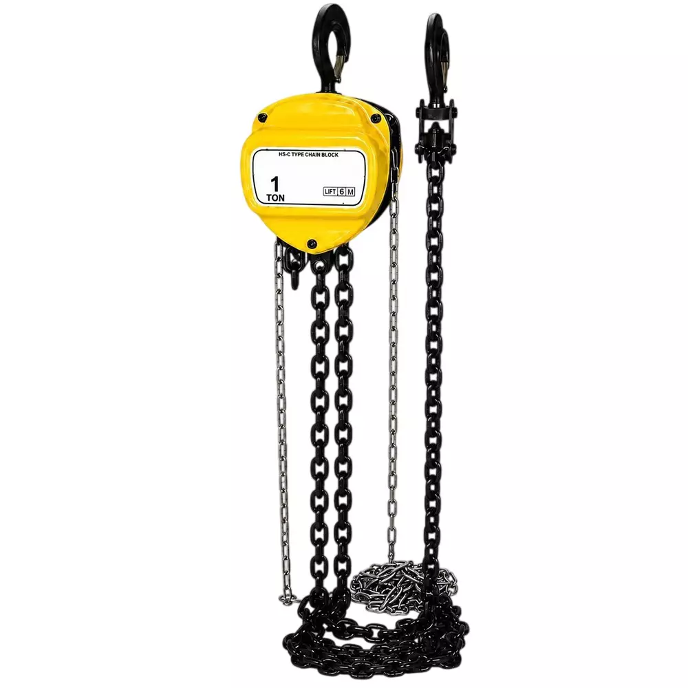 GENERIC Chain Pulley Block 1 Ton (1000 Kg) Load Capacity 6 m Lift Height 6 mm Chain Diameter