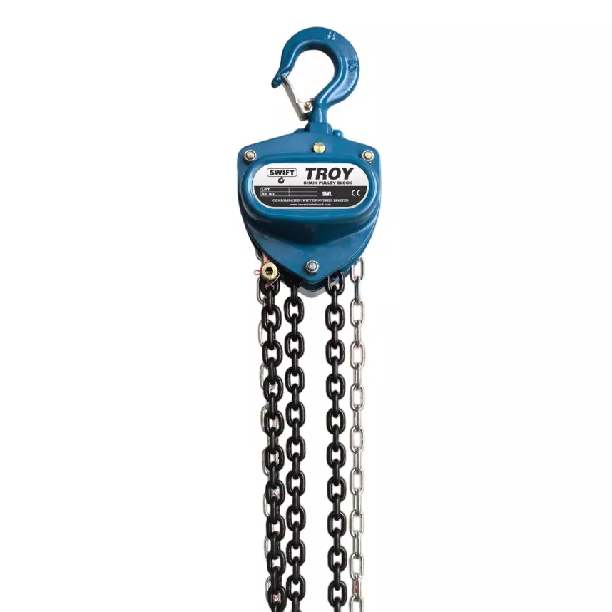 SWIFT Troy Chain Pulley Block 500 Kg (0.5 Ton) Lifting Capacity 1 No. of Fall 3 m Lifting Height