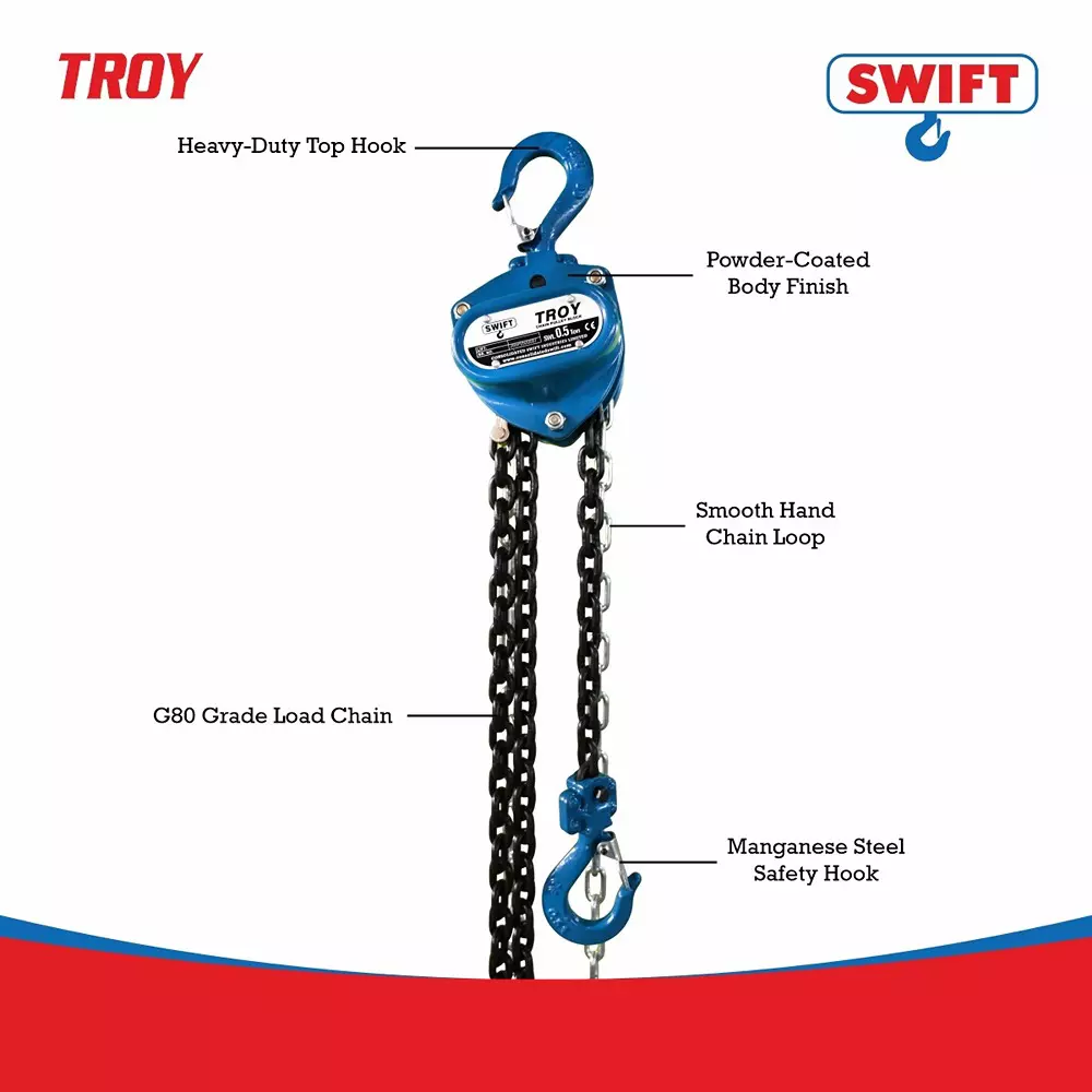 swift-troy-chain-pulley-block-500-kg-05-ton-lifting-capacity-1-no-of-fall-3-m-lifting-height