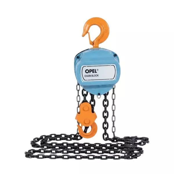 Opel Chain Pulley Block 3 m Chain Length 1 Ton (1000 Kg) Load Capacity Single Fold Manual for Industrial Use, MZ07728