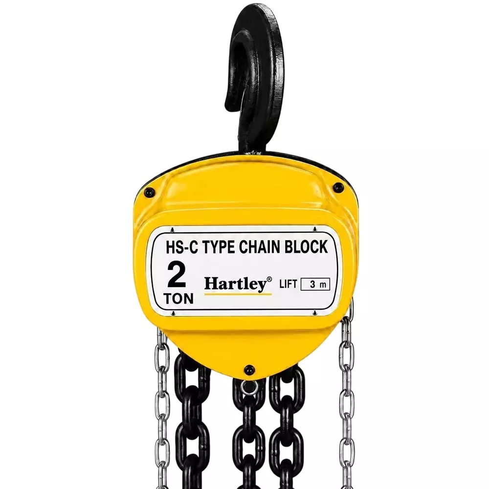 Hartley Chain Pulley Block 2 Ton (2000 Kg) Load Capacity 3 m Lift Height 6 mm Chain Diameter