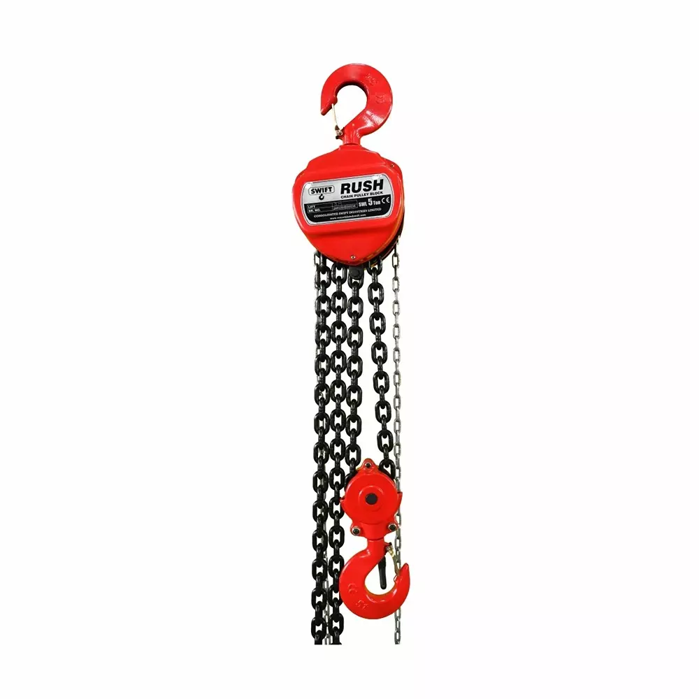 SWIFT Rush Chain Pulley Block 5000 Kg (5 Ton) Lifting Capacity 2 No. of Fall 3 m Lifting Height