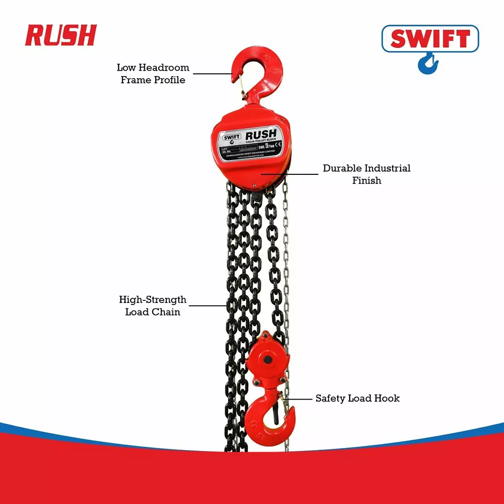 swift-rush-chain-pulley-block-5000-kg-5-ton-lifting-capacity-2-no-of-fall-3-m-lifting-height