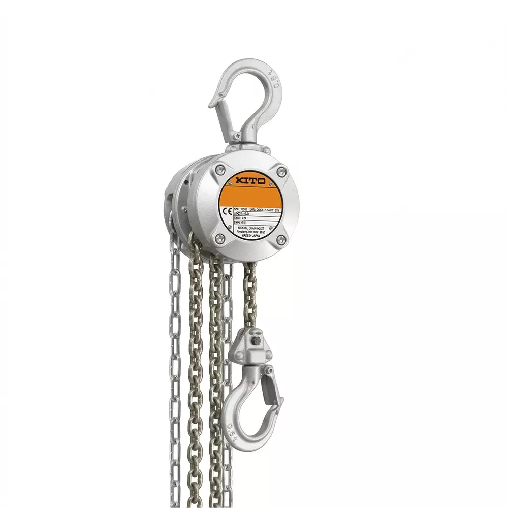 Kito Manual Chain Hoist Silver 3 m Lifting Height 0.5 Ton Lifting Capacity, CX005